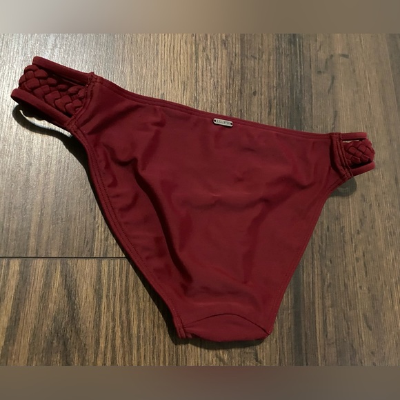Junior’s Hollister Burgundy Braided Waist Swim Bottom XS - Picture 9 of 9